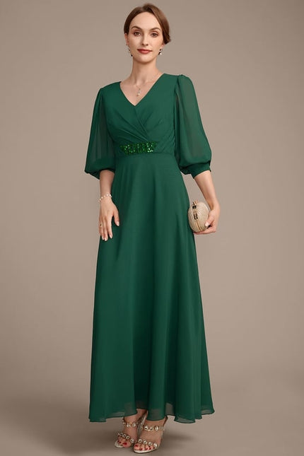 Robe Chic Mère Émeraude