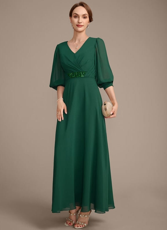 Robe Chic Mère Émeraude