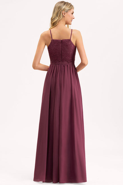 Robe Chic Mousseline Bordeaux - gallery 3