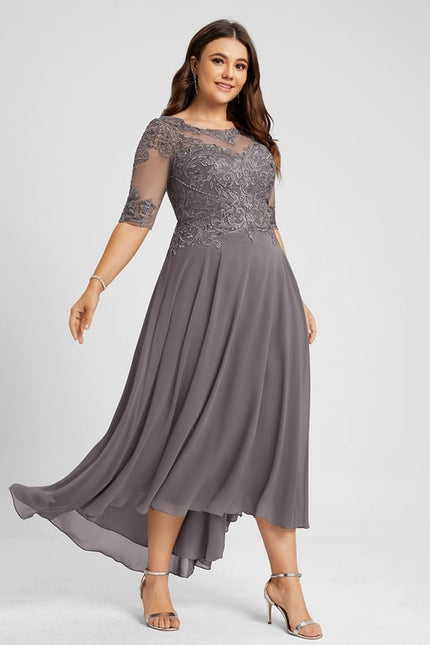 Robe Chic Grise Raffinée - gallery 9