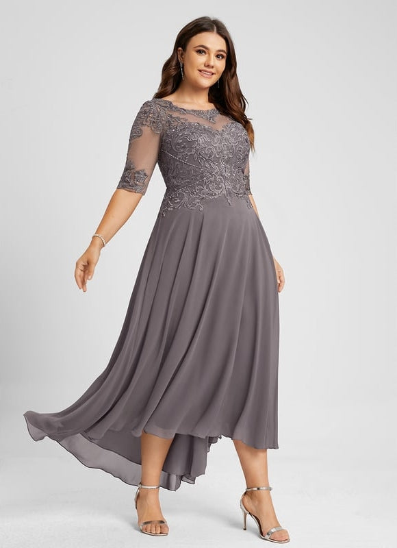 Robe Chic Grise Raffinée - gallery 9