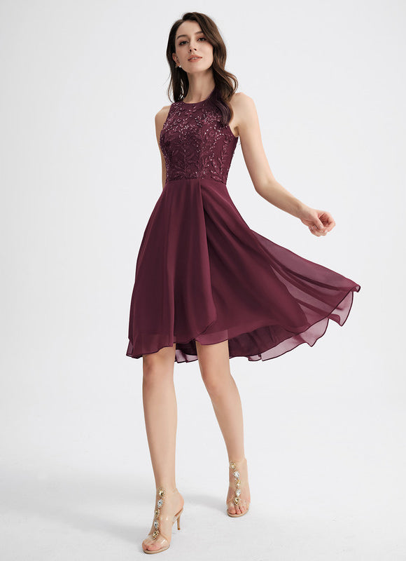 Robe Chic Rouge Velours - gallery 3