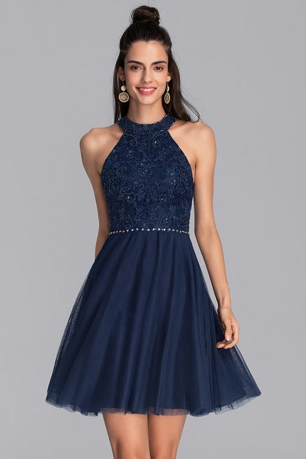Robe Chic Tulle Marine