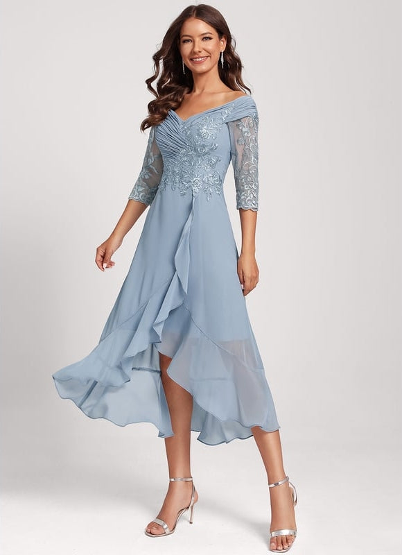 Robe Chic Asymétrique Éclatante - gallery 3