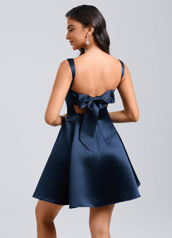 Robe Chic Satin Structuré - gallery 6
