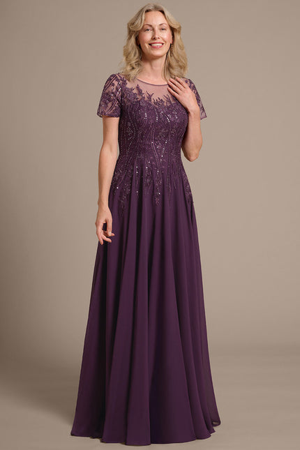 Robe Chic Violette Brodée - gallery 5
