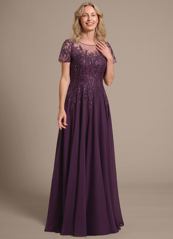 Robe Chic Violette Brodée - gallery 5