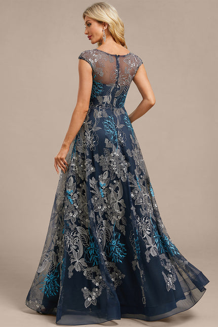Robe Chic Florale Bleu Nuit - gallery 6
