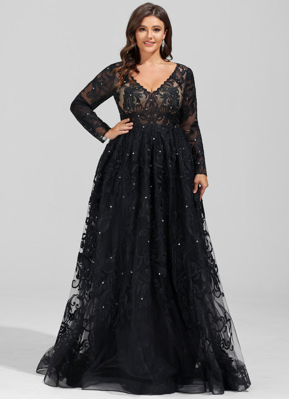 Robe Chic Noir Éblouissant - gallery 5