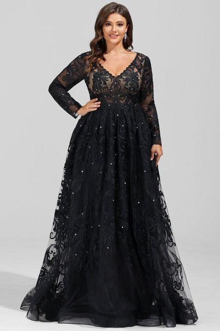 Robe Chic Noir Éblouissant - gallery 5