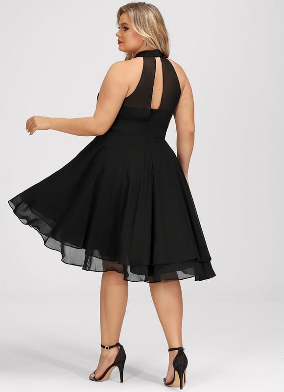 Robe Chic Noir Asymétrique Chic - gallery 8