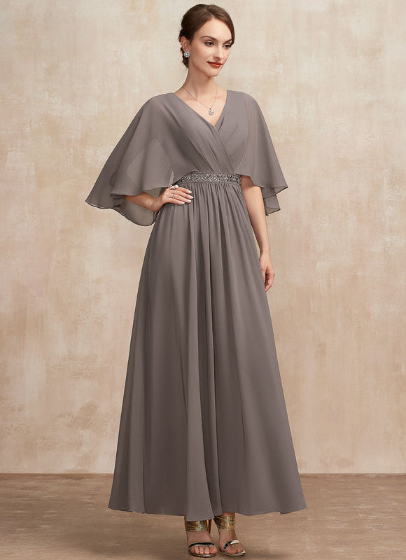 Robe Chic Longue Fluide Grise - gallery 4