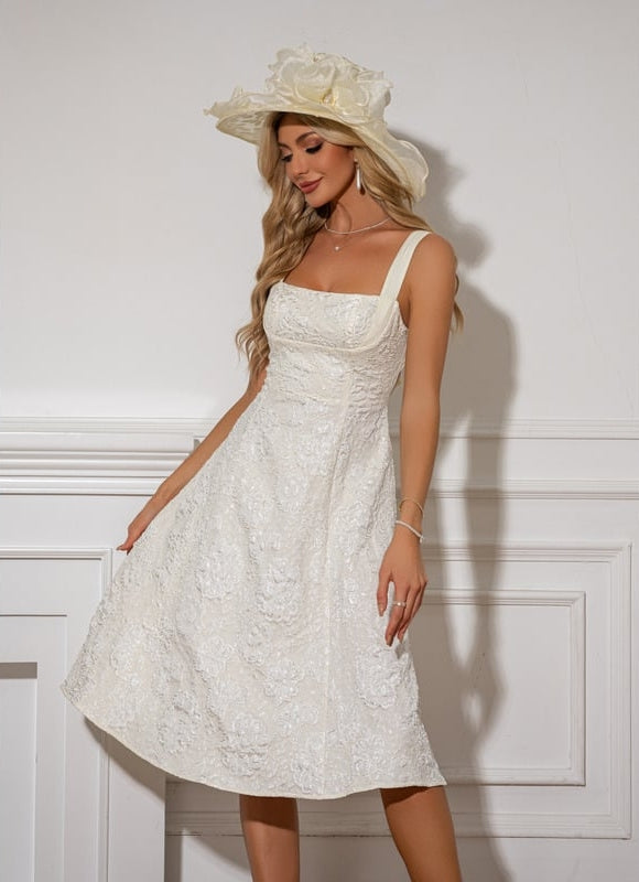Robe Chic Rose Texturée - gallery 1