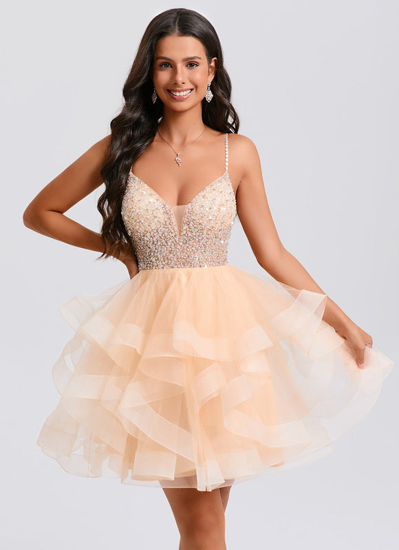 Robe Chic Tulle Pailletée