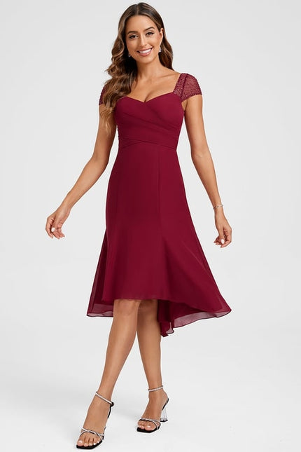 Robe Chic Bordeaux Légère - gallery 1