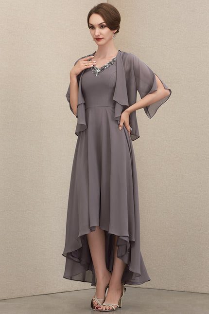 Robe Chic Couture Grise - gallery 2