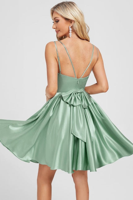 Robe Chic Courte Vert Pastel - gallery 4
