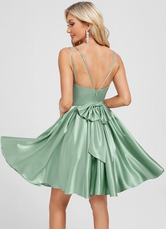 Robe Chic Courte Vert Pastel - gallery 4