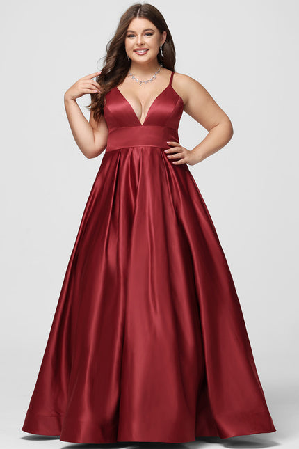 Robe Chic Bordeaux Satin Longue - gallery 9