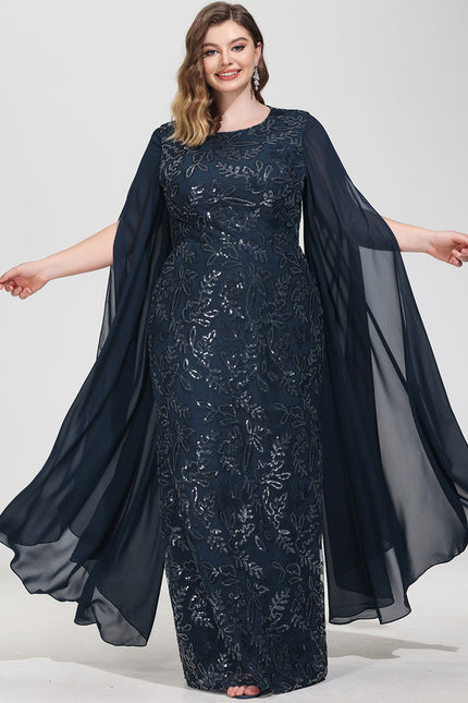Robe Chic Élégance Marine Satinée - gallery 7