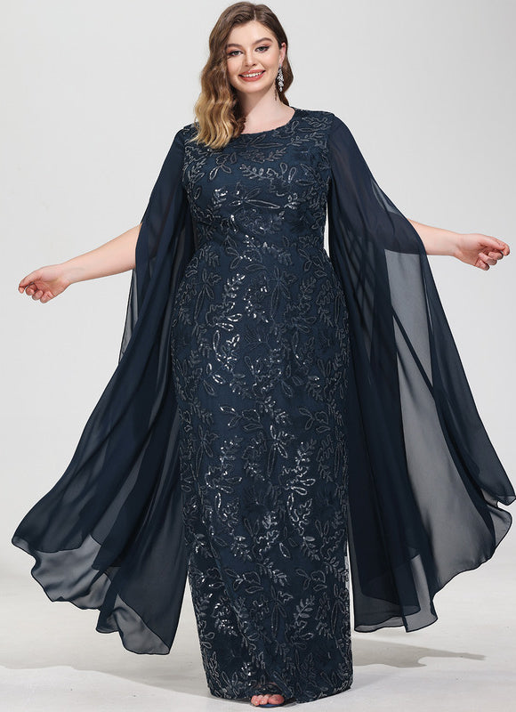 Robe Chic Élégance Marine Satinée - gallery 7