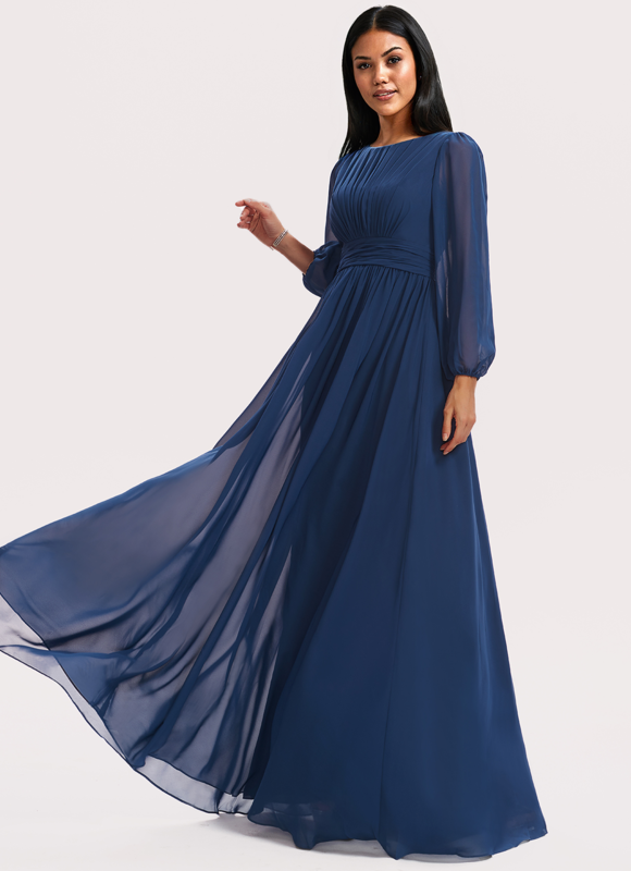 Robe Chic Mousseline Drapée