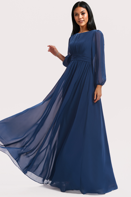 Robe Chic Mousseline Drapée
