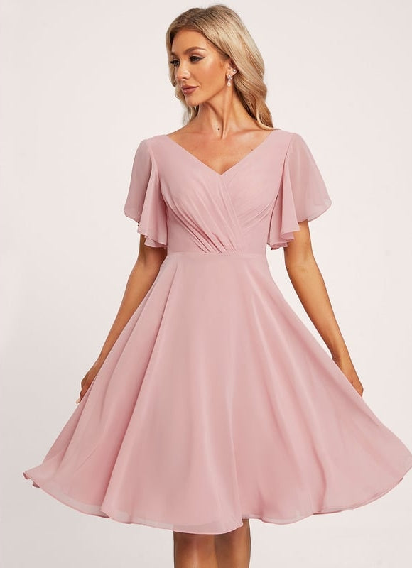 Robe Chic Chiffon Rosé - gallery 2