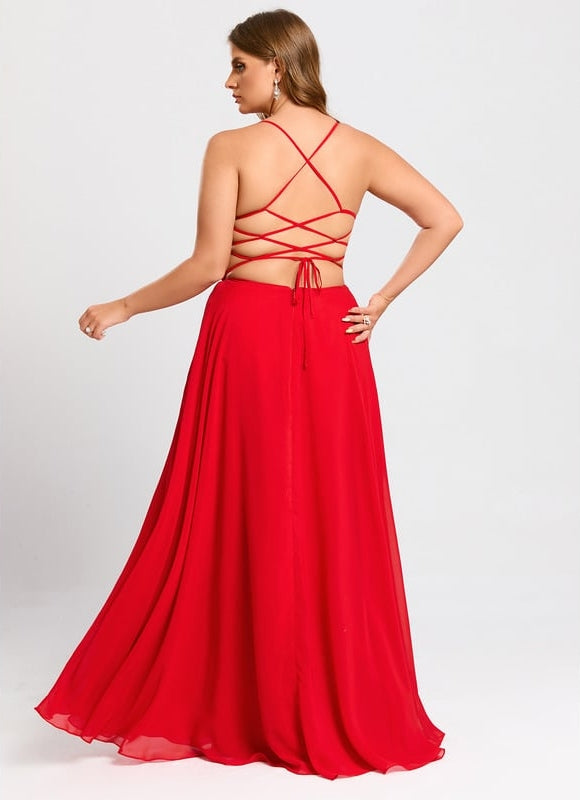 Robe Chic Rouge Élégante - gallery 7