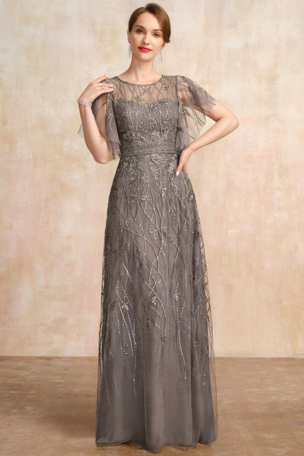 Robe Chic Grise Éthérée - gallery 4