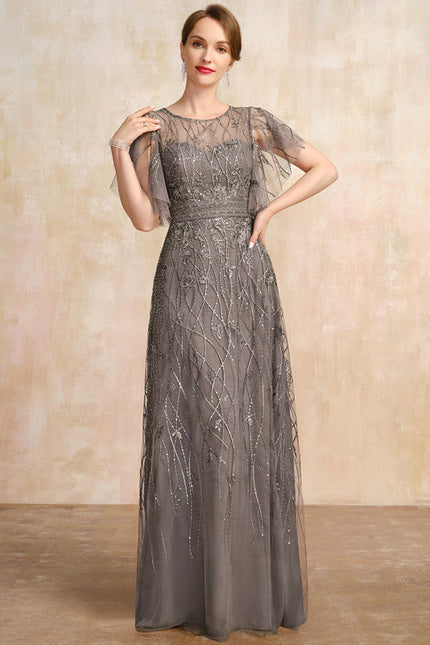 Robe Chic Grise Éthérée - gallery 4