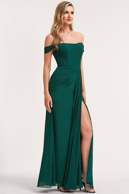Robe Chic Mousseline Émeraude - gallery 3