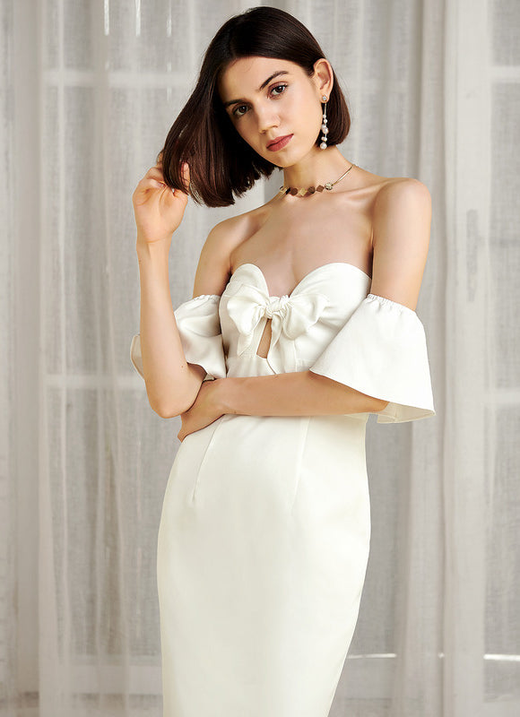 Robe Chic Crémeuse Décontractée - gallery 1
