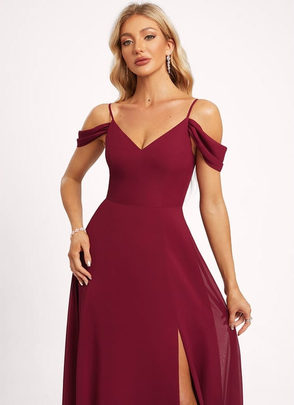 Robe Chic Épurée Bordeaux - gallery 4