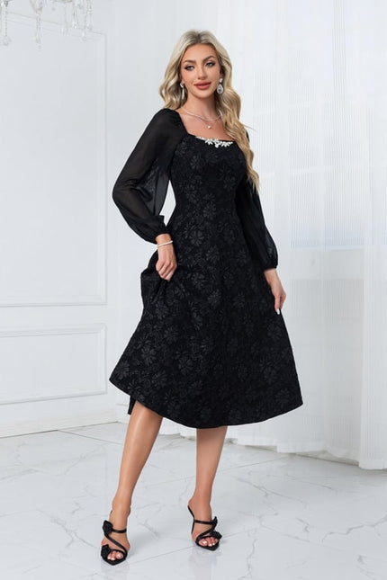 Robe Chic Trapèze Brodée - gallery 4
