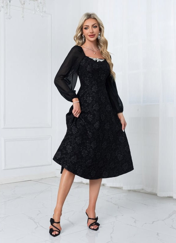 Robe Chic Trapèze Brodée - gallery 4