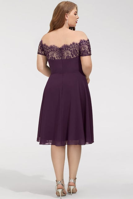 Robe Chic Violet Évasée - gallery 8