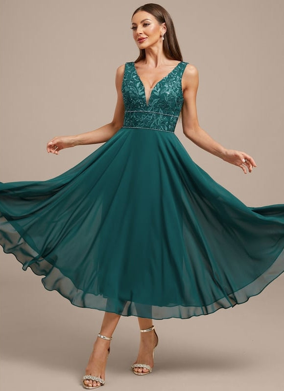 Robe Chic Émeraude Fluide - gallery 3