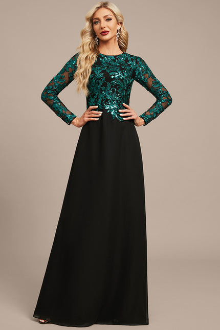 Robe Chic Éclat Noir Émeraude