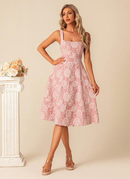 Robe Chic Fleurie Rose