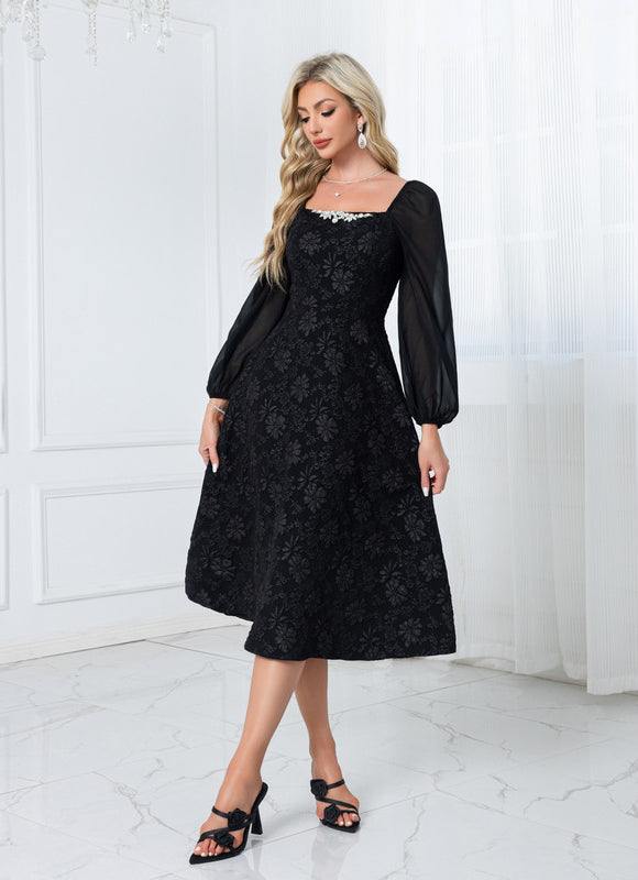 Robe Chic Trapèze Brodée - gallery 5