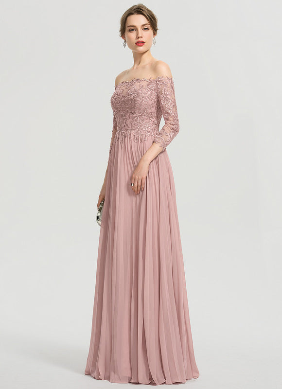 Robe Chic Longue Rose Plissée - gallery 4