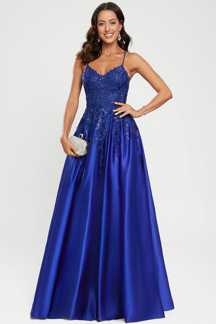 Robe Chic Éclat Azur Satiné - gallery 9