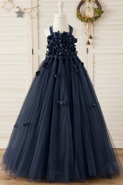 Robe Chic Bleu Nuit Princesse Tulle