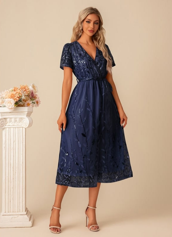 Robe Chic Cocktail Pailletée - gallery 6