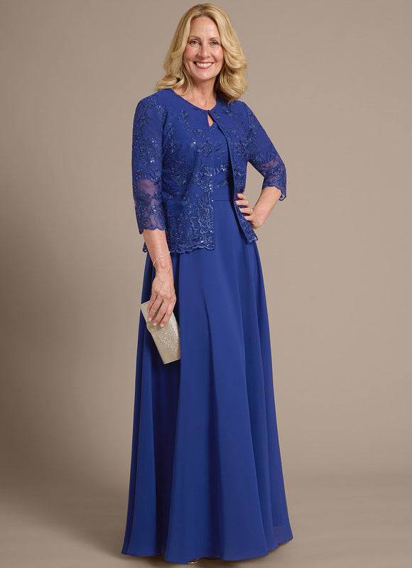 Robe Chic Longue Bleu Cobalt - gallery 3