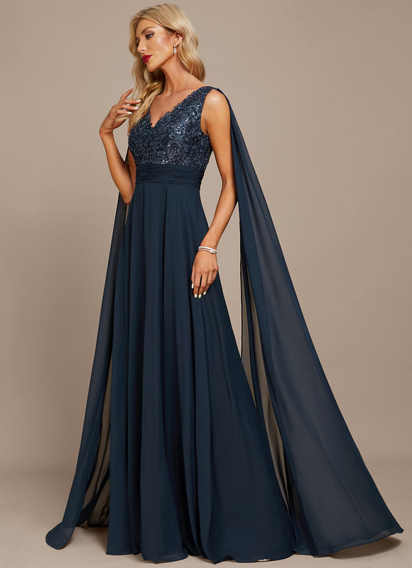 Robe Chic Longue Émeraude Élégante - gallery 1
