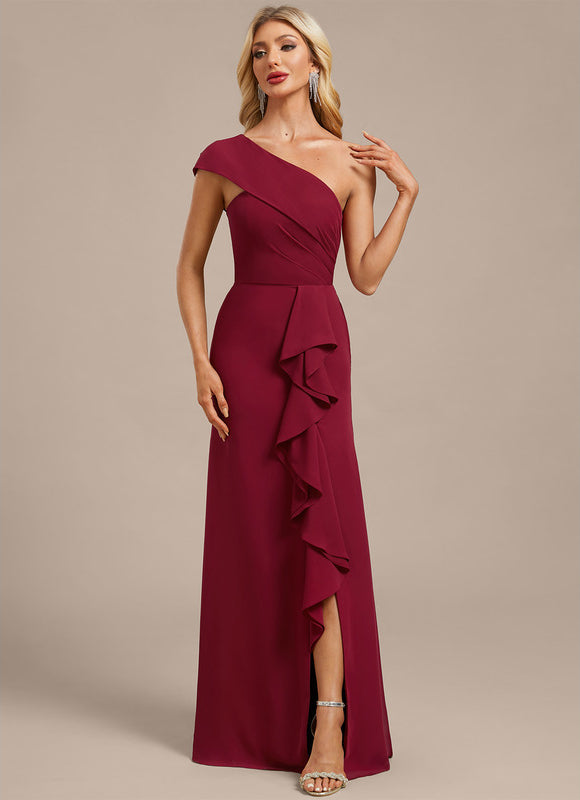 Robe Chic Asymétrique Bordeaux - gallery 6