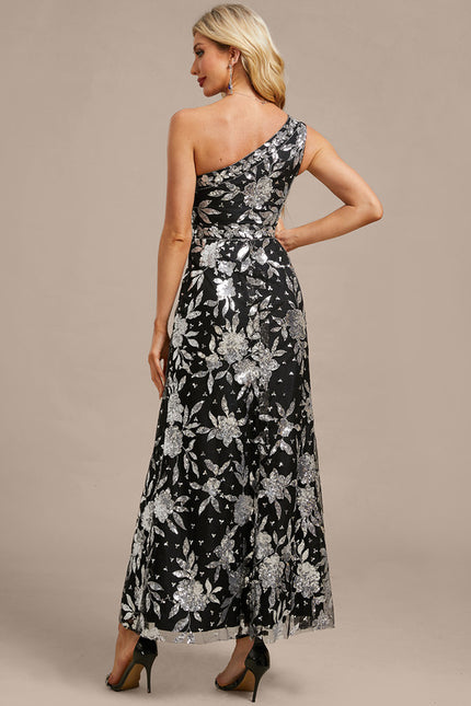 Robe Chic Asymétrique Noire - gallery 7