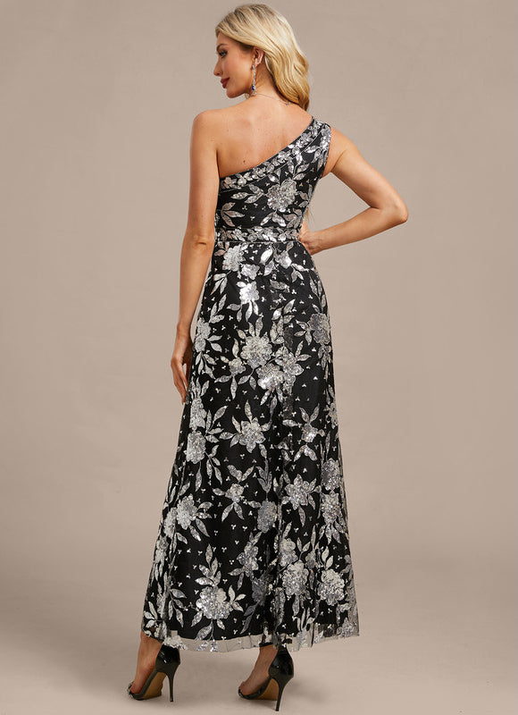 Robe Chic Asymétrique Noire - gallery 7